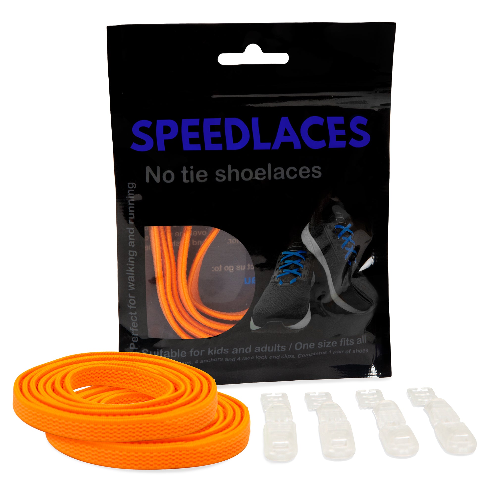 SPEEDLACES No Tie Shoelaces – One Size Fits Adult and Kids Shoes