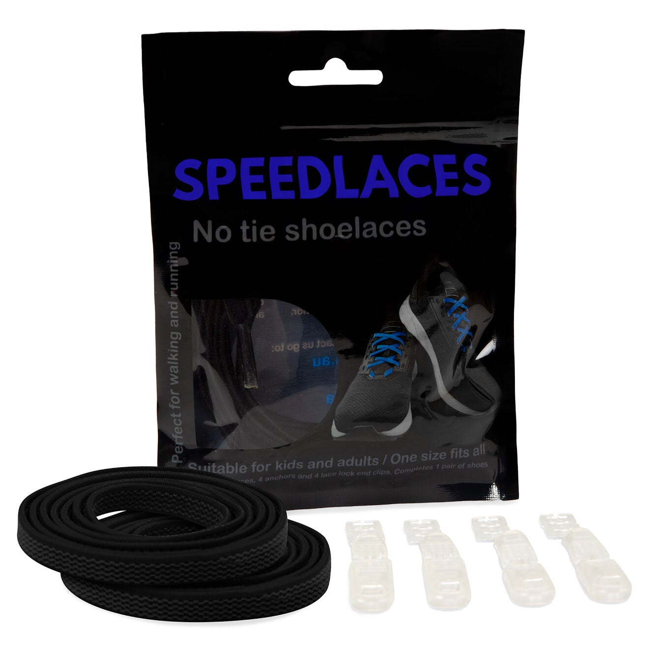 SPEEDLACES No Tie Shoelaces – One Size Fits Adult and Kids Shoes – Sui –  Parcel By The Door